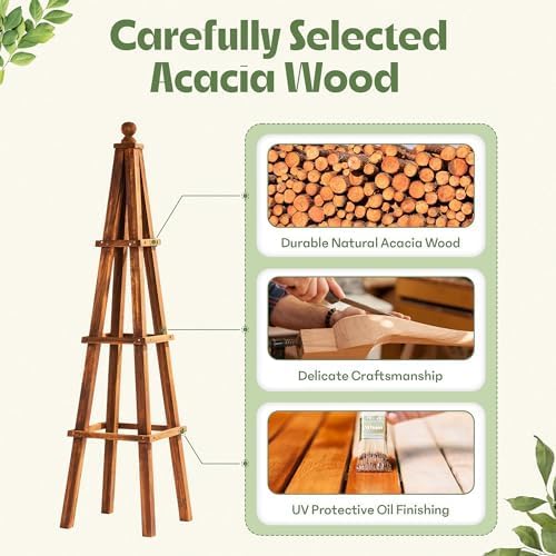 Wooden Obelisk Plant Trellis