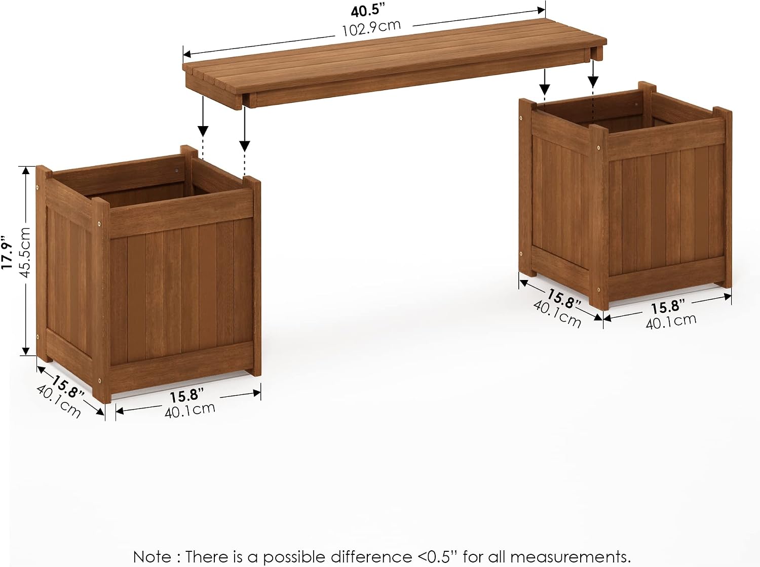Flower Box With Built-in Bench