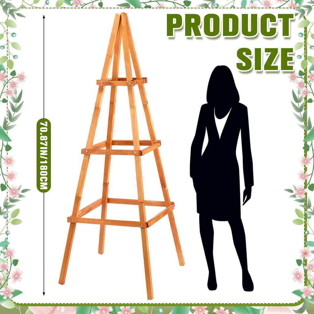 Tall Wooden Obelisk Plant Trellis