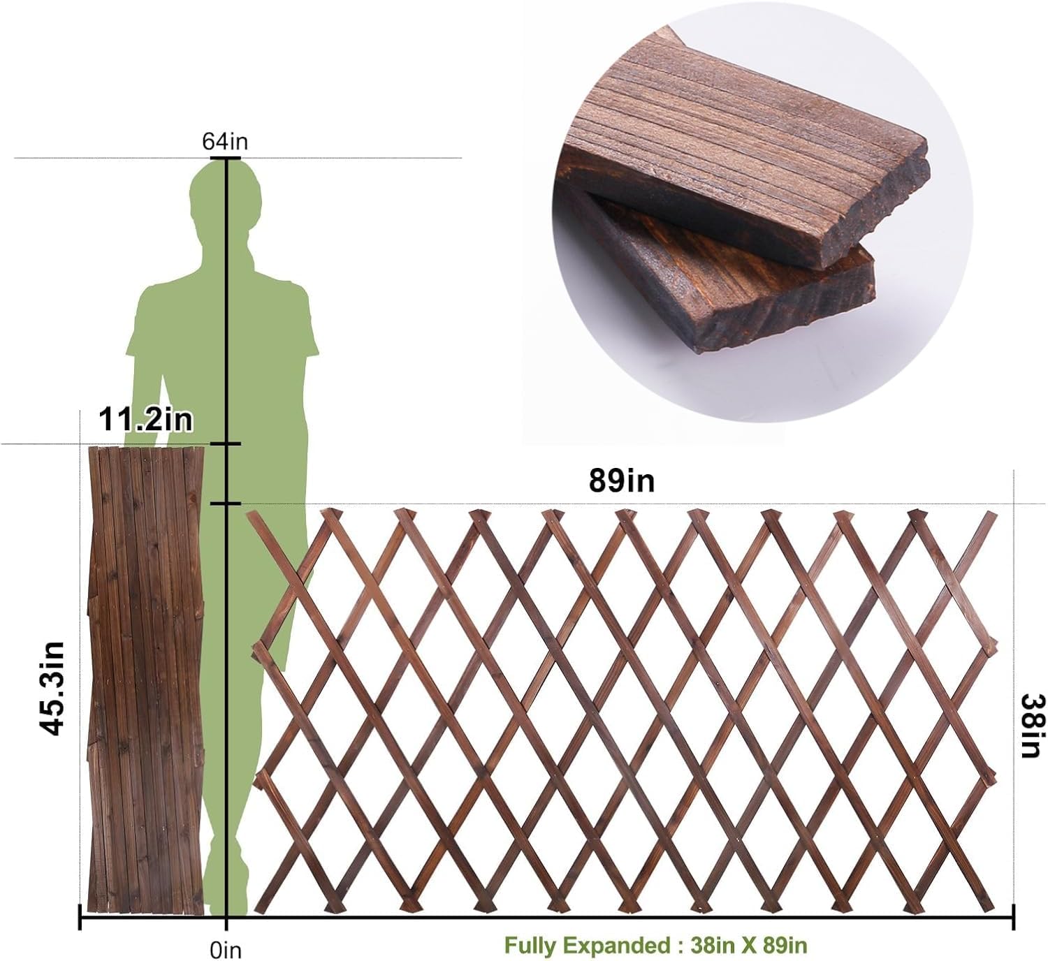 Expandable Wooden Lattice Trellis