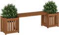 Hardwood Flowerbox With Bench