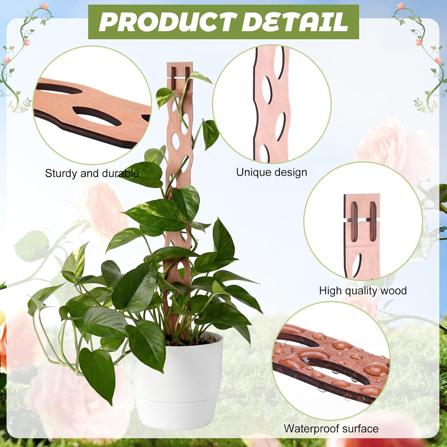 Modular Wooden Plant Trellis Sets