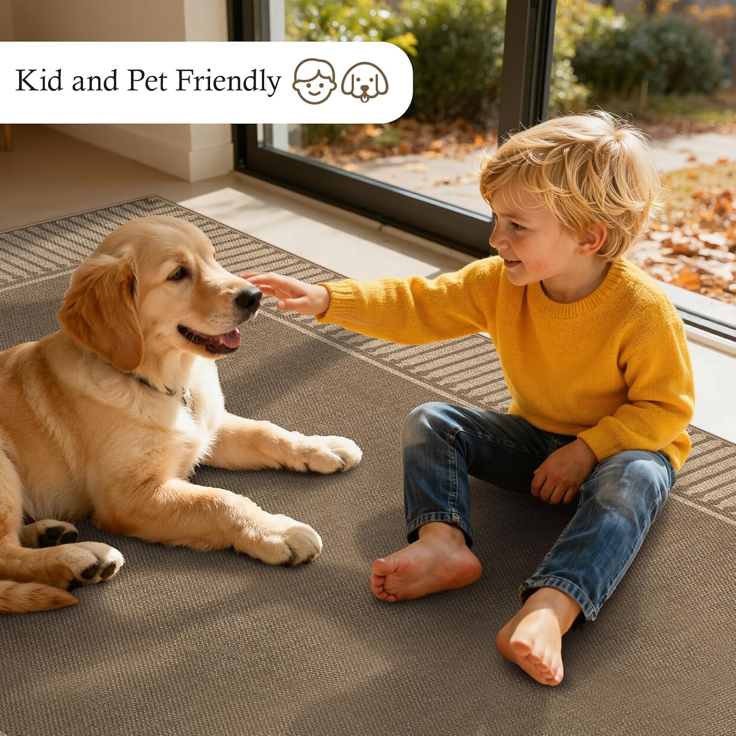 Striped Jute Indoor Outdoor Rug