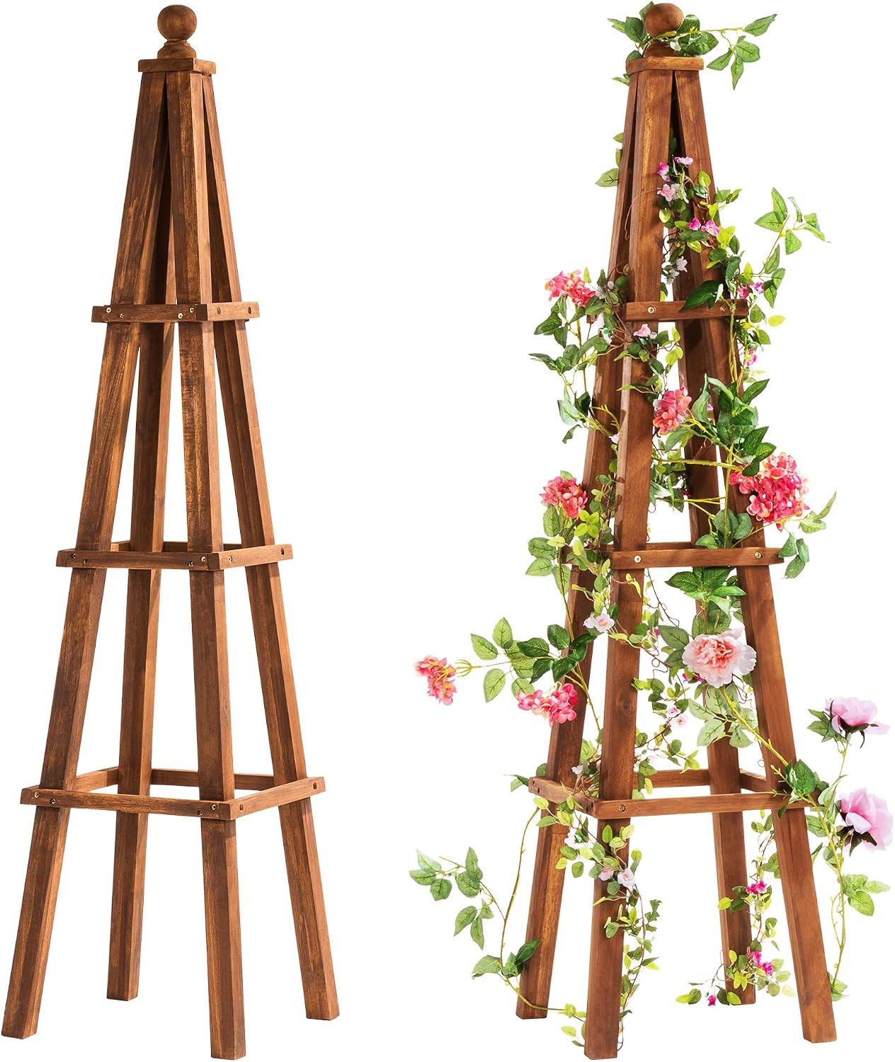Wooden Obelisk Plant Trellis