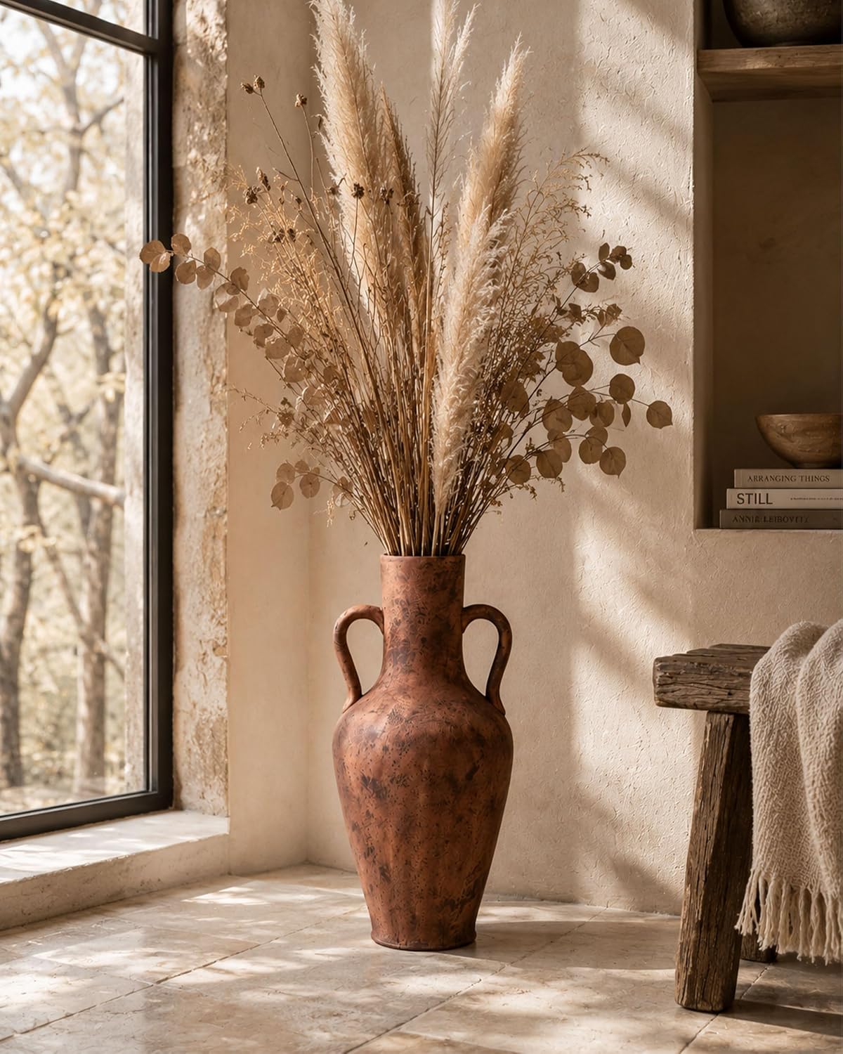 Terracotta Ceramic Vase With Handles