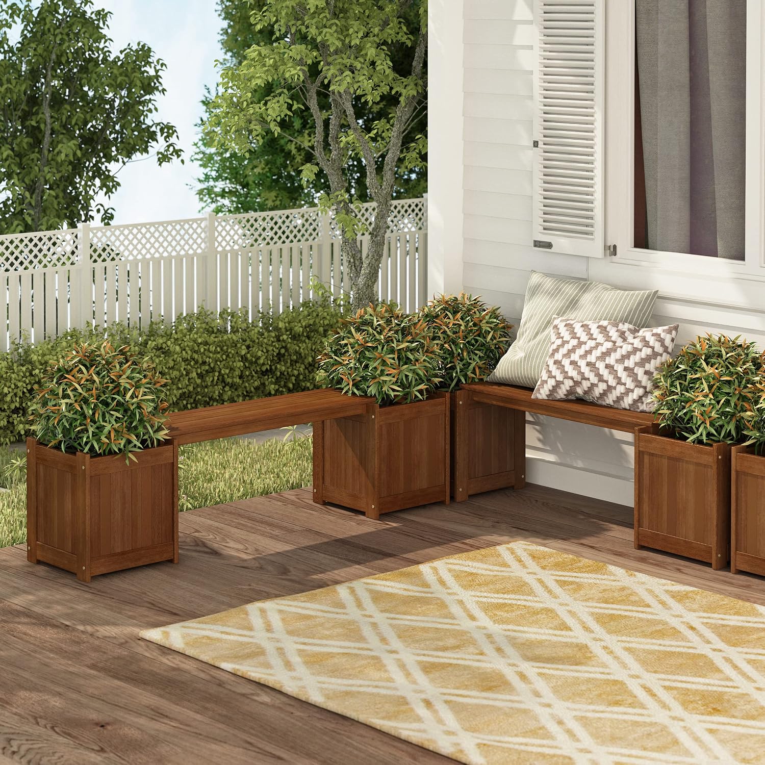 Hardwood Outdoor Flower Box