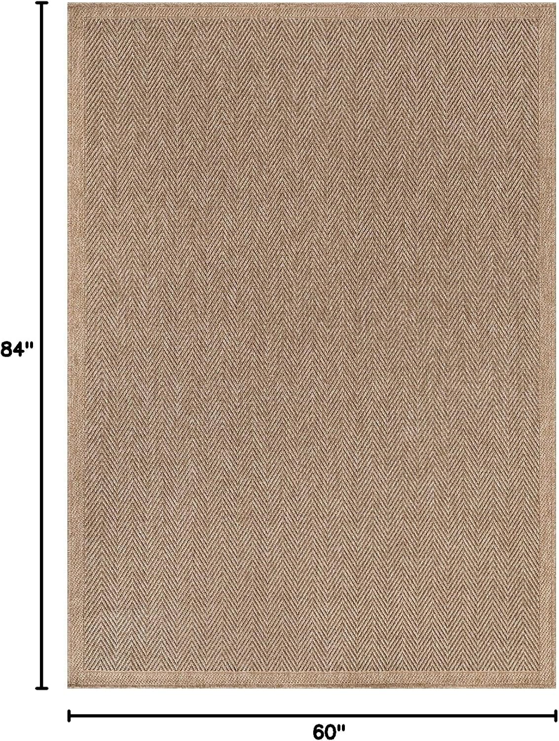 Herringbone Natural Jute Area Rug