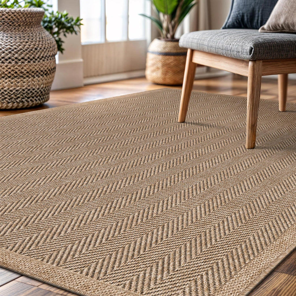 Herringbone Natural Jute Area Rug