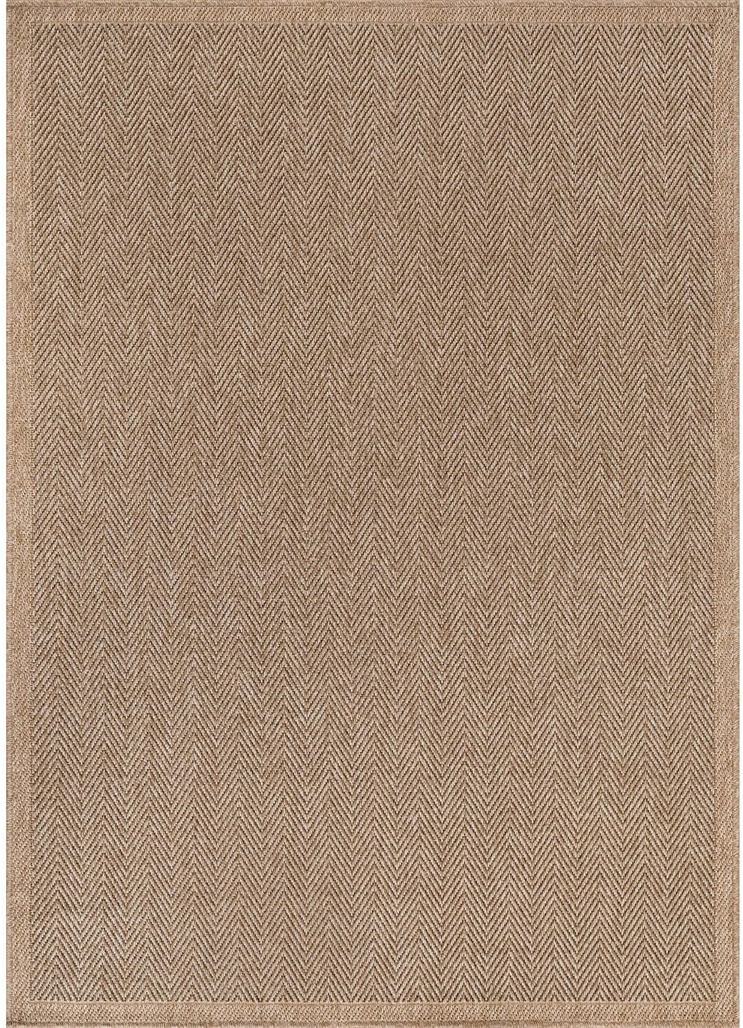 Herringbone Boho Jute Area Rug