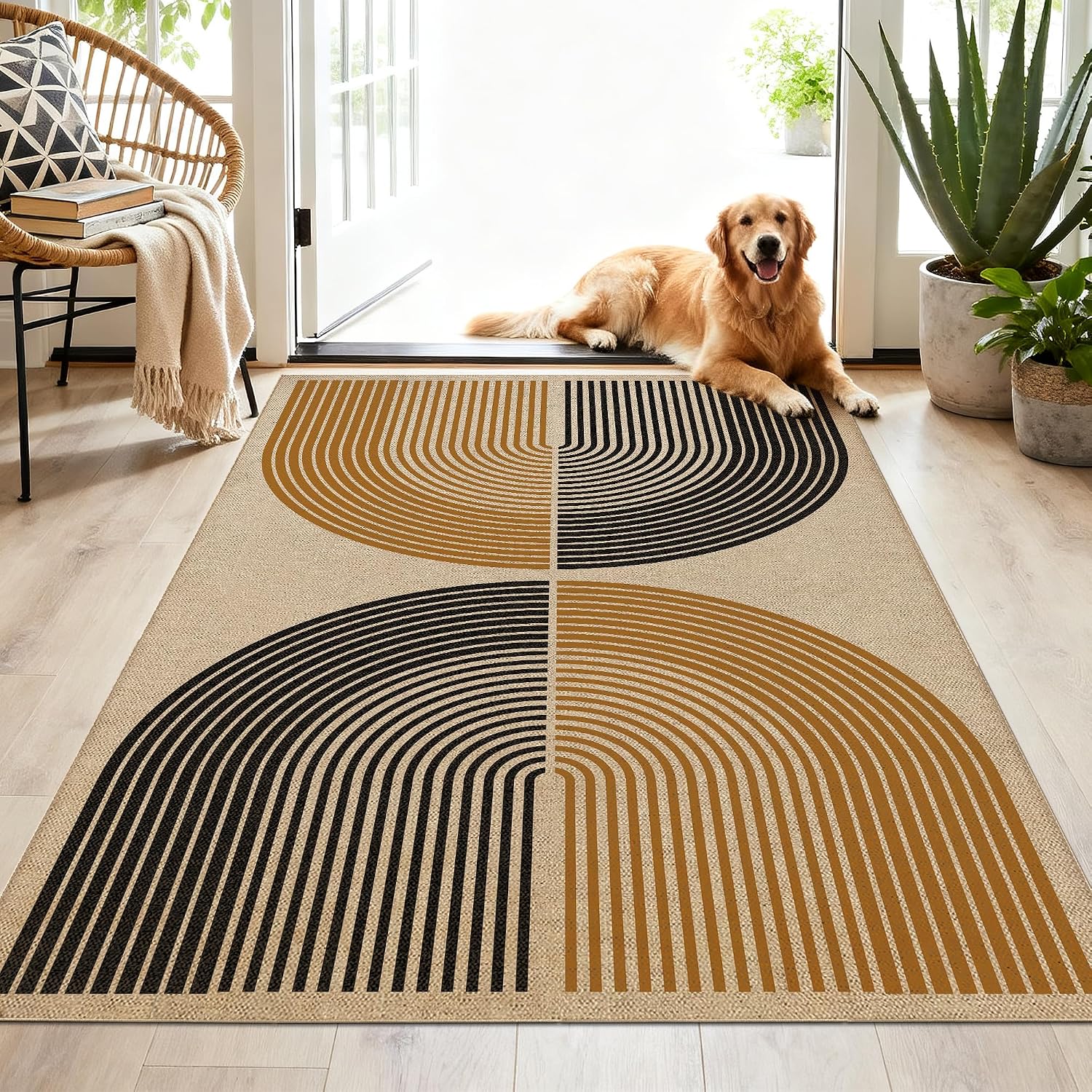 Geometric Jute Indoor Outdoor Rug