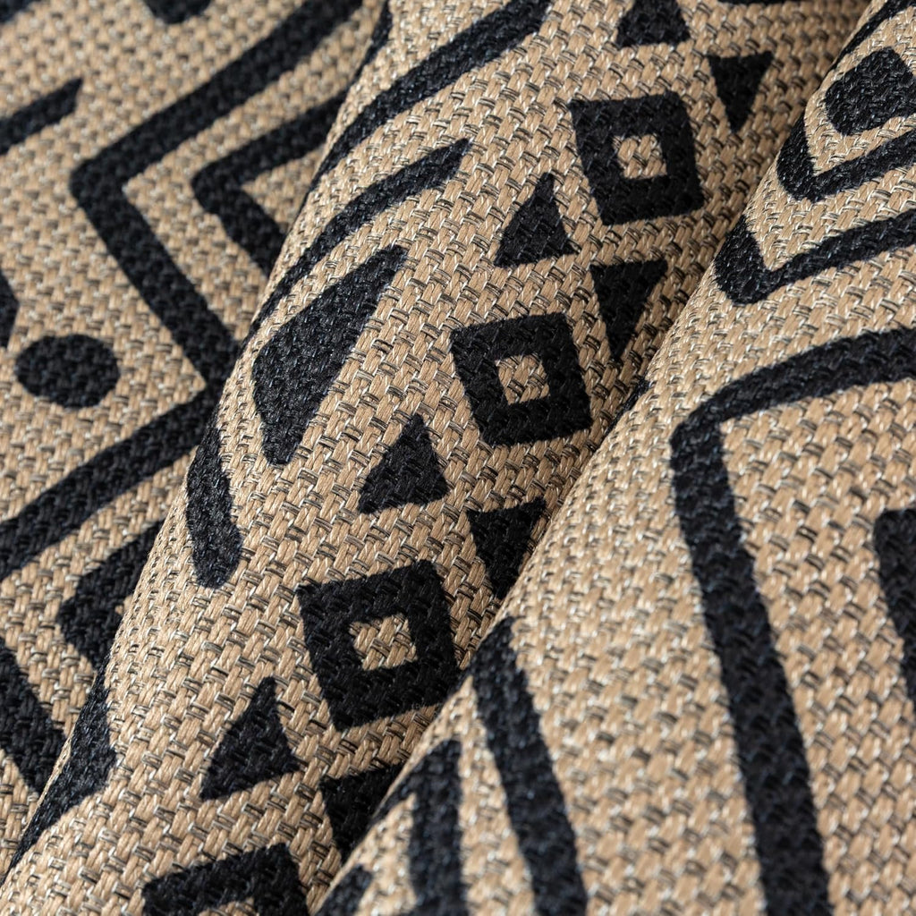 Boho Black Jute Outdoor Rug
